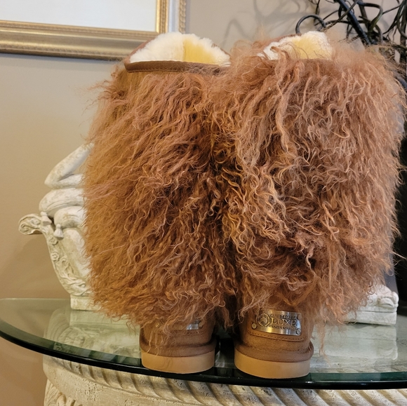 Australia Luxe Collective Huns Boot Mongolian Sheep Hair Sheep in Size 8. #399 - Picture 13 of 17